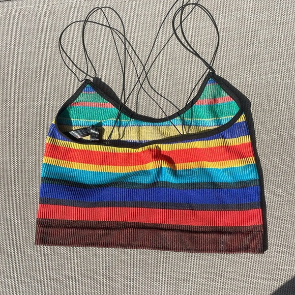 Urban Outfitters Out From Under Seamless Ribbed Multi Colour Crop Top - Picture 3 of 5
